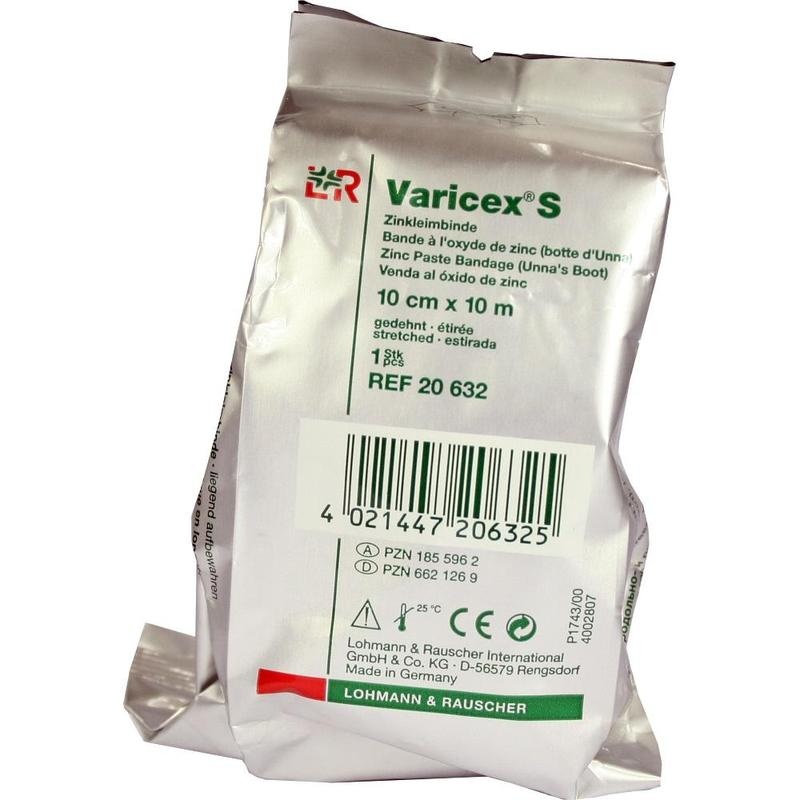 VARICEX S Zinkleimbinde 10 cmx10 m