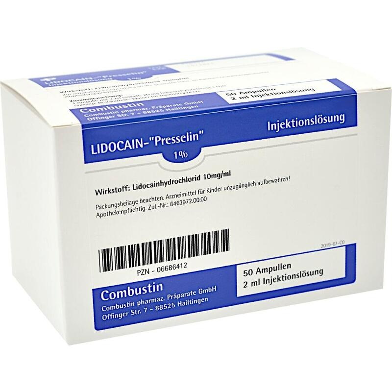 LIDOCAIN Presselin 1% Injektionslösung Ampullen