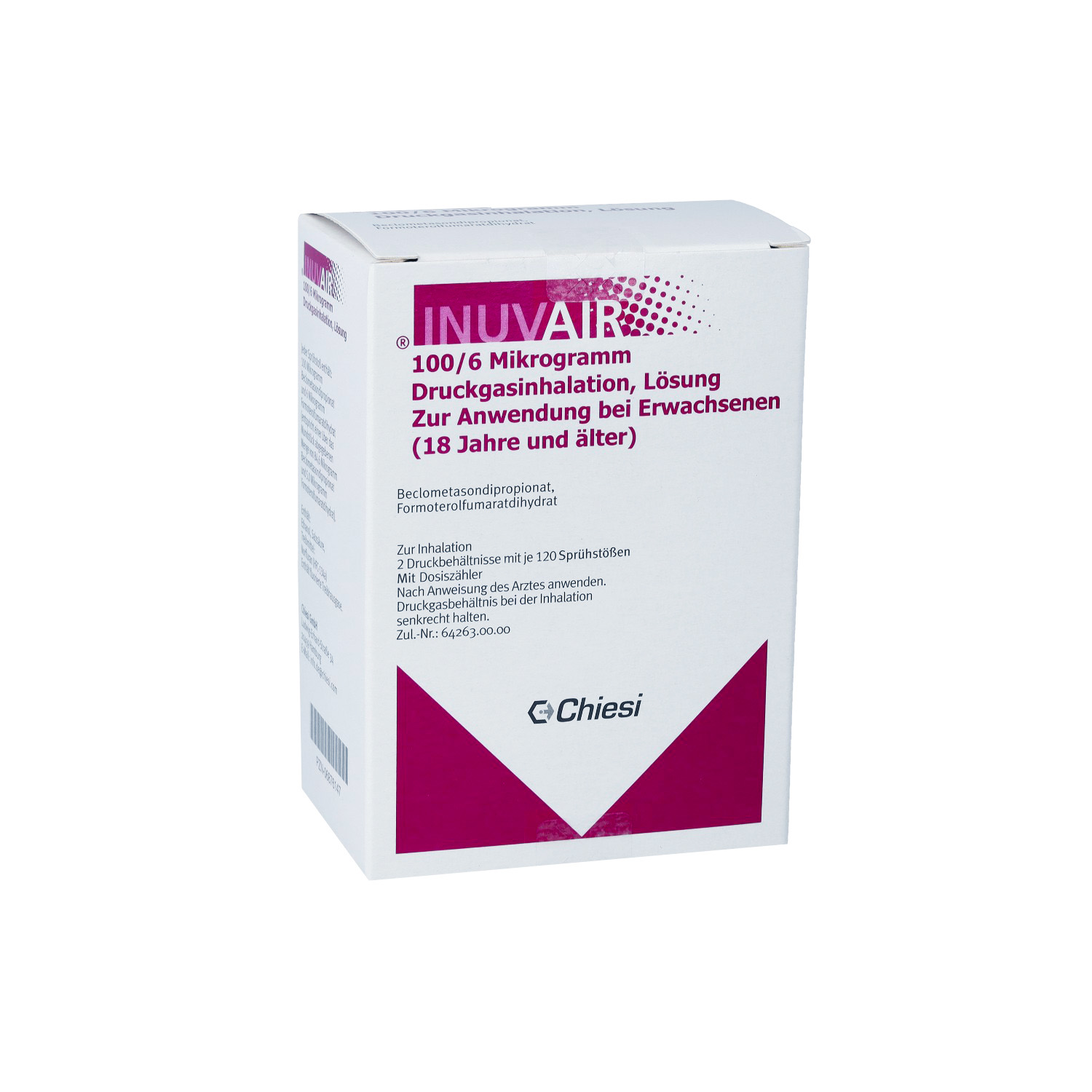 INUVAIR 100/6 μg 120 Hub Druckgasinhalat