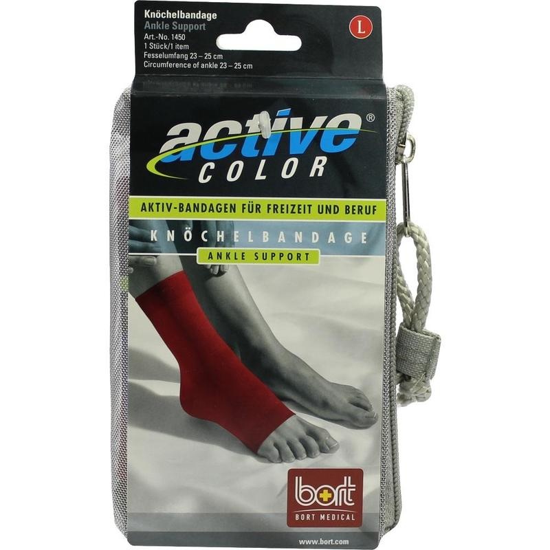 BORT ActiveColor Knöchelbandage L rot