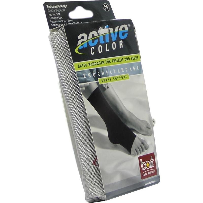 BORT ActiveColor Knöchelbandage M schwarz