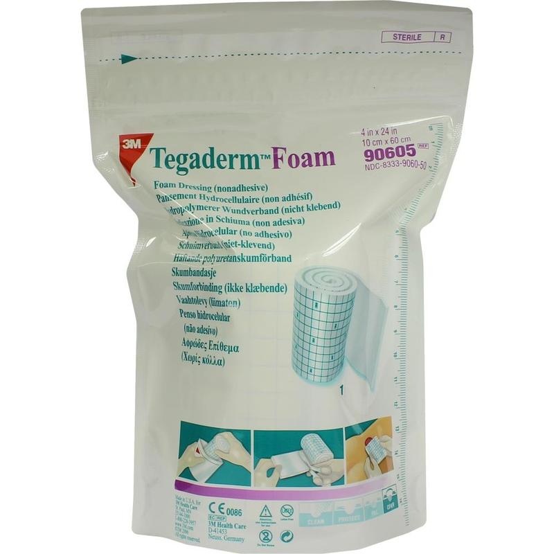 TEGADERM Foam n.klebend FK 10x60 cm Rolle 90605