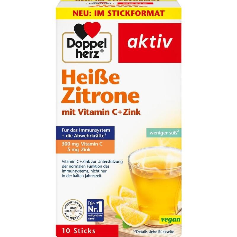 DOPPELHERZ heiße Zitrone Vitamin C+Zink Granulat