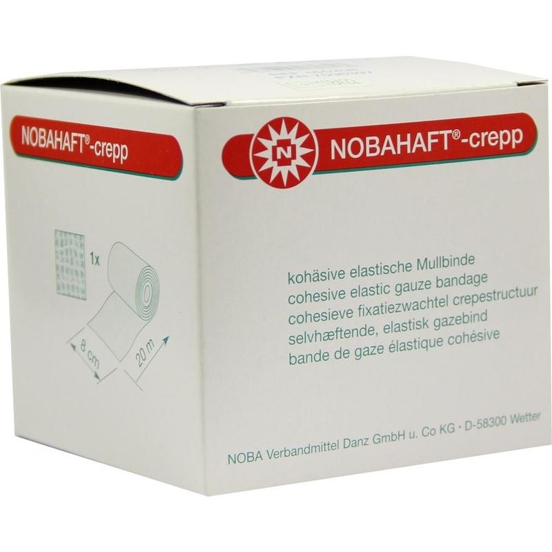 NOBAHAFT Crepp kohäsive Mullbinde 8 cmx20 m