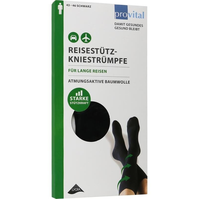 PROVITAL Reisekniestrümpfe Gr.43-46 schwarz
