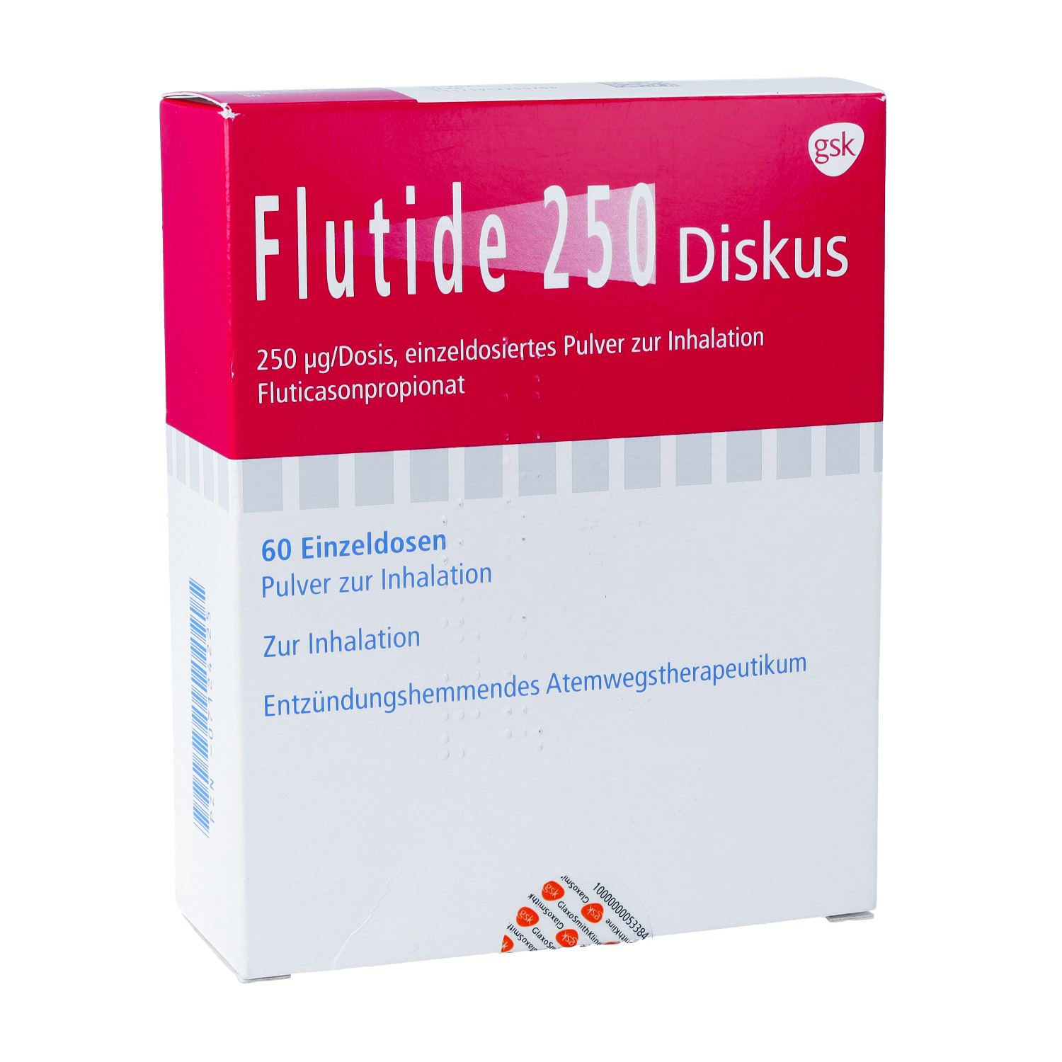 FLUTIDE 250 Diskus einzeldos.Plv.z.Inhalat.