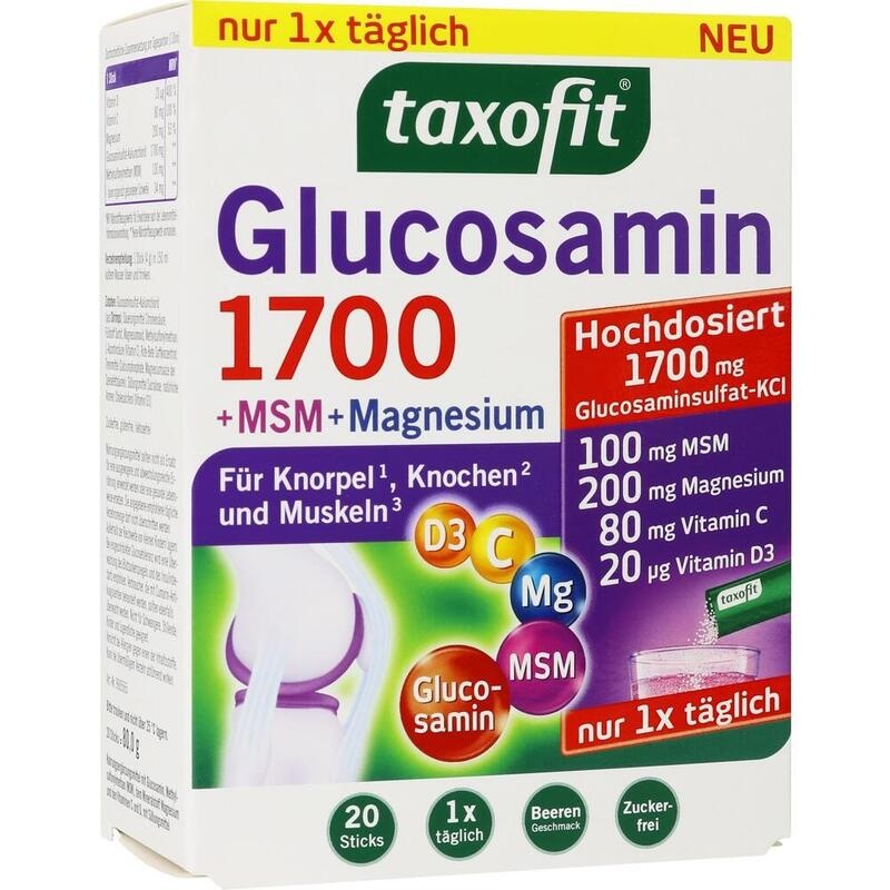 TAXOFIT Glucosamin 1700+MSM+Magnesium Sticks