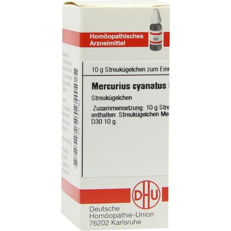 MERCURIUS CYANATUS D 30 Globuli