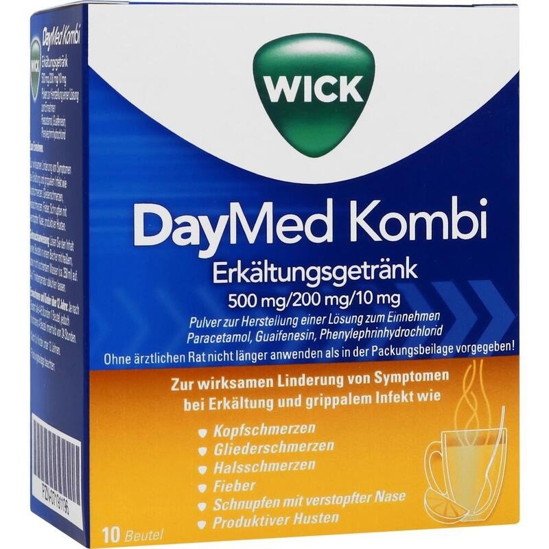 WICK DayMed® Kombi Heißgetränk für den Tag bei Erkältung, Fieber, Husten & Schnupfen