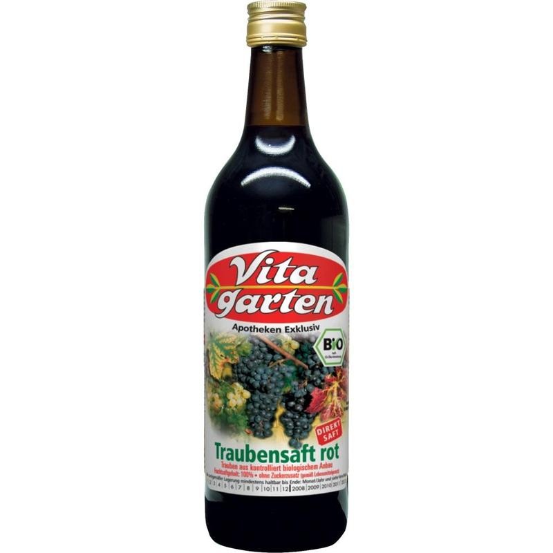 VITAGARTEN roter Traubensaft biologisch