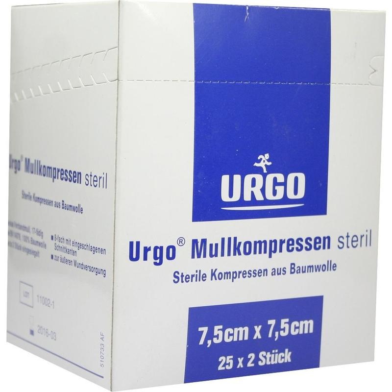 URGO MULLKOMPRESSEN 7,5x7,5 cm steril