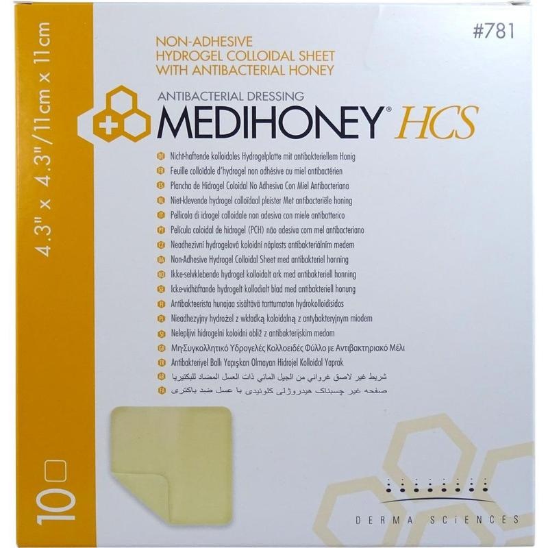 MEDIHONEY HCS Hydrogelverband 11x11 cm non-adhesiv