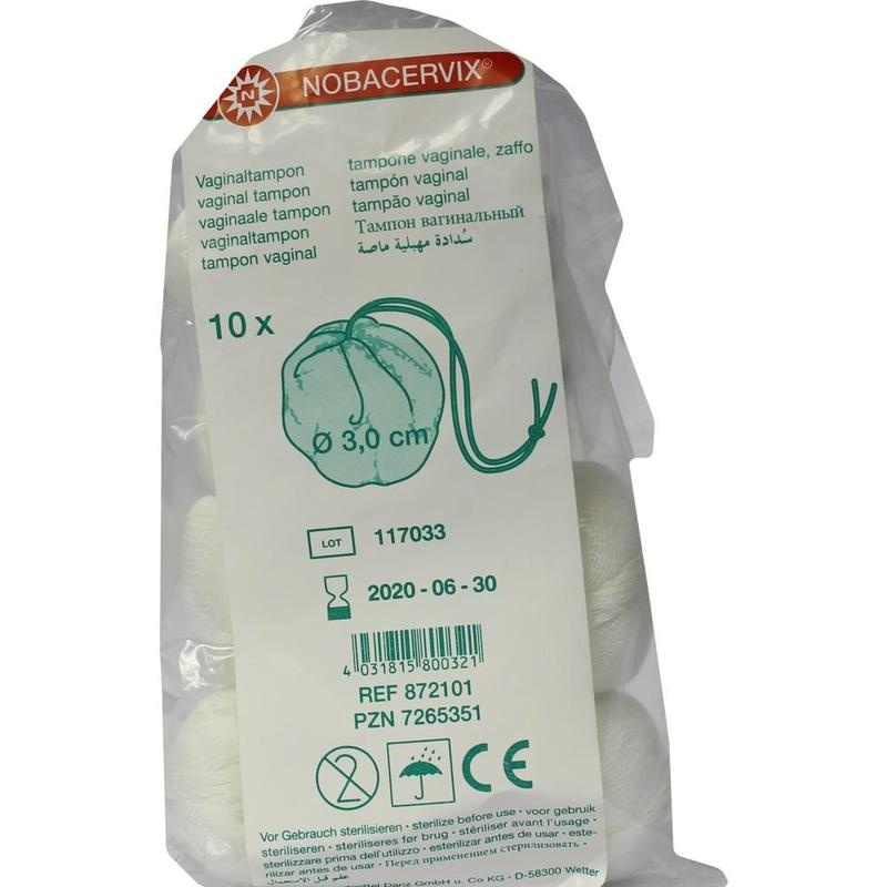 NOBACERVIX Vaginaltampon 3 cm