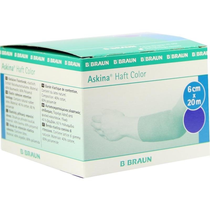 ASKINA Haftbinde Color 6 cmx20 m blau