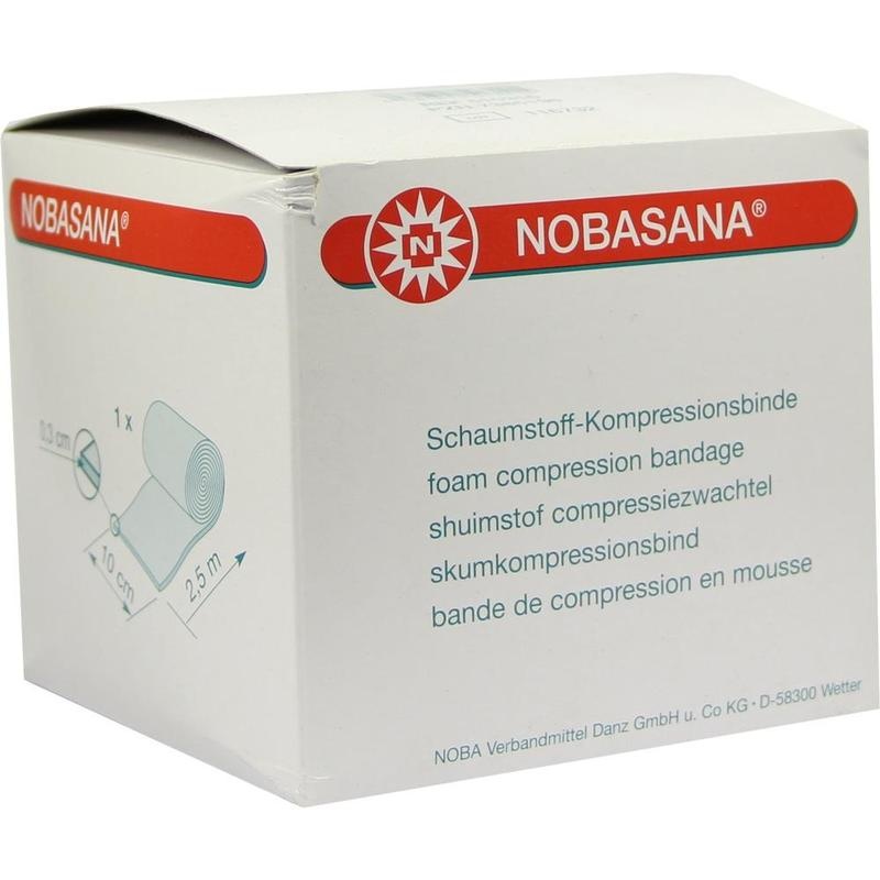 NOBASANA Schaumst.Binde 10 cmx2,5 m 0,3 cm stark
