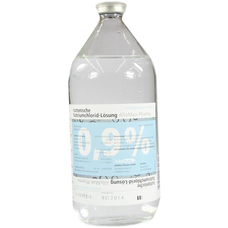 ISOTONISCHE NaCl 0,9% DELTAMEDICA Inf.-Lsg.Glasfl.