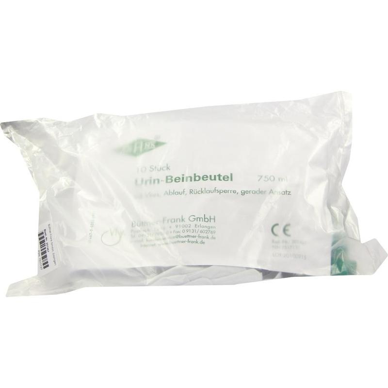 URIN BEINBEUTEL 750 ml Rückl.Sp.m.Abl.m.Vlies ger.