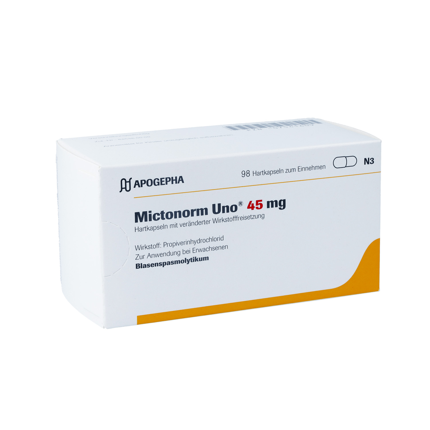 MICTONORM Uno 45 mg Hartk.m.veränd.Wirkst.-Frs.
