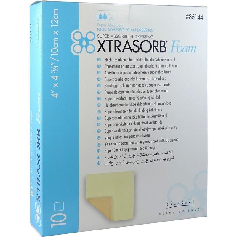 XTRASORB Foam Schaumverband 10x12 cm nicht haftend