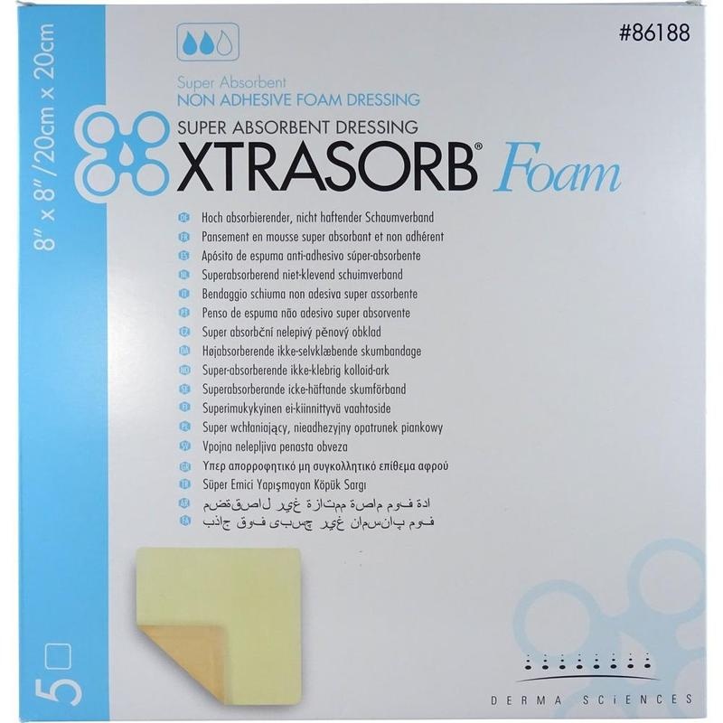 XTRASORB Foam Schaumverband 20x20 cm nicht haftend