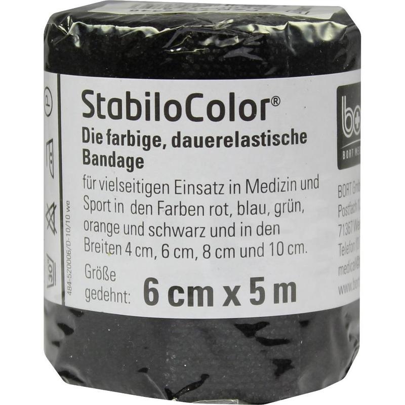 BORT StabiloColor Binde 6 cm schwarz