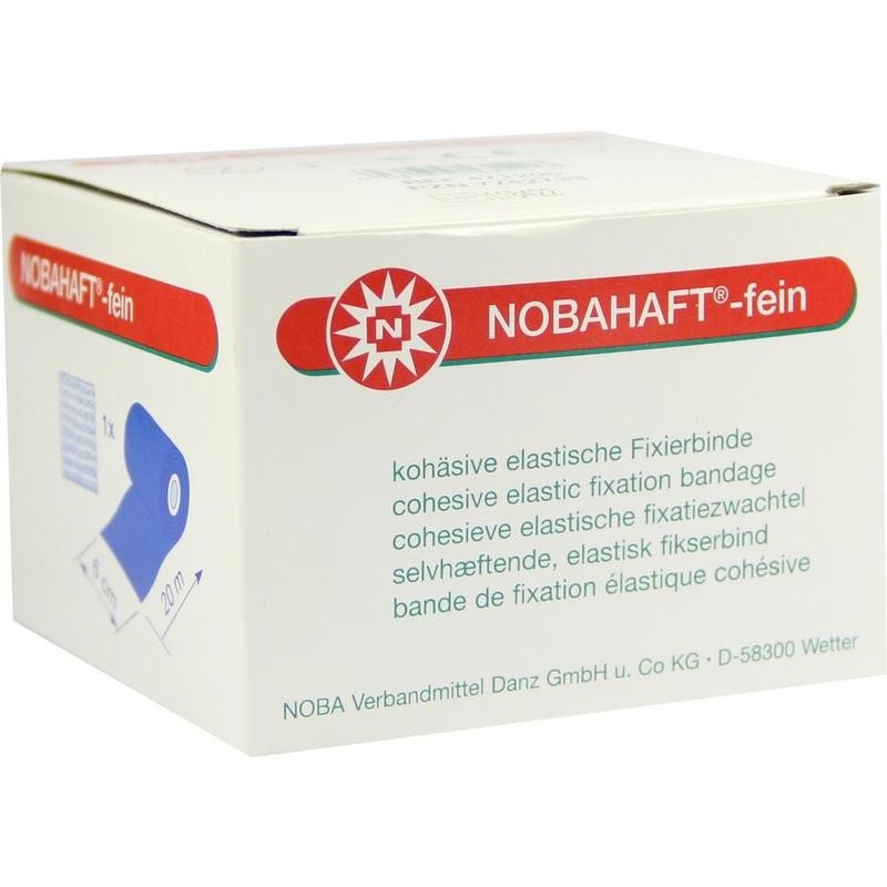 NOBAHAFT fein kohäsive Mullbinde 6 cmx20 m blau