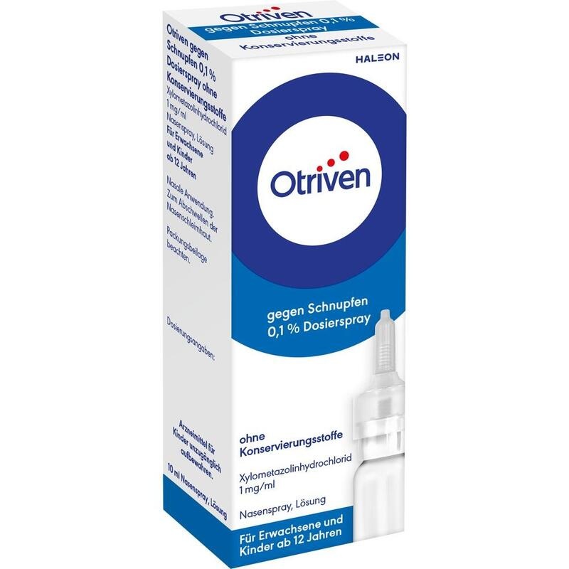 Otriven 0,1 % Dosierspray ohne Konservierungsstoffe – Bei Schnupfen