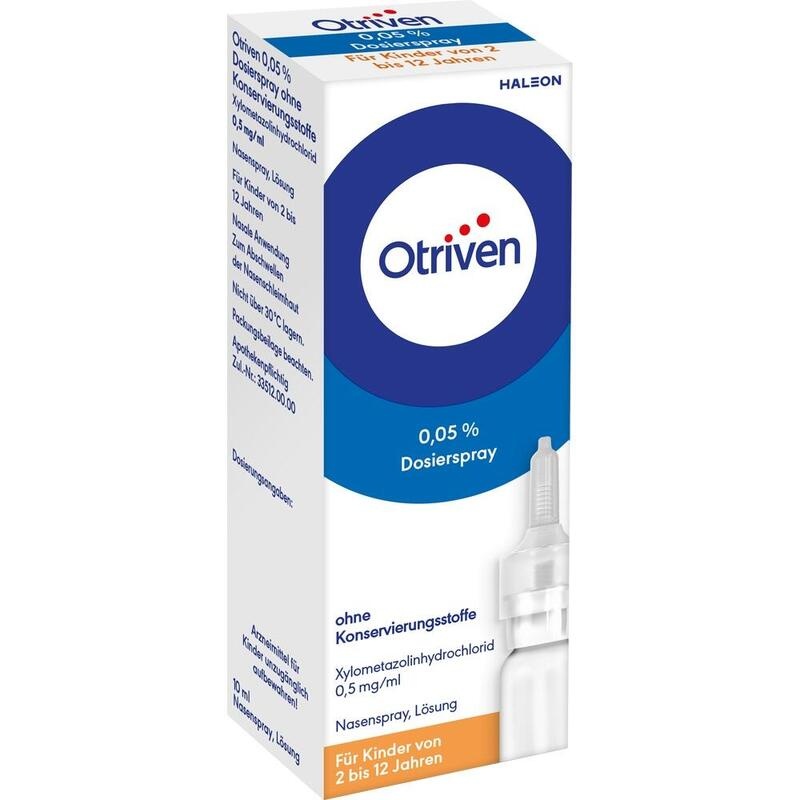 Otriven 0,05 % Dosierspray ohne Konservierungsstoffe – Bei Schnupfen für Kinder