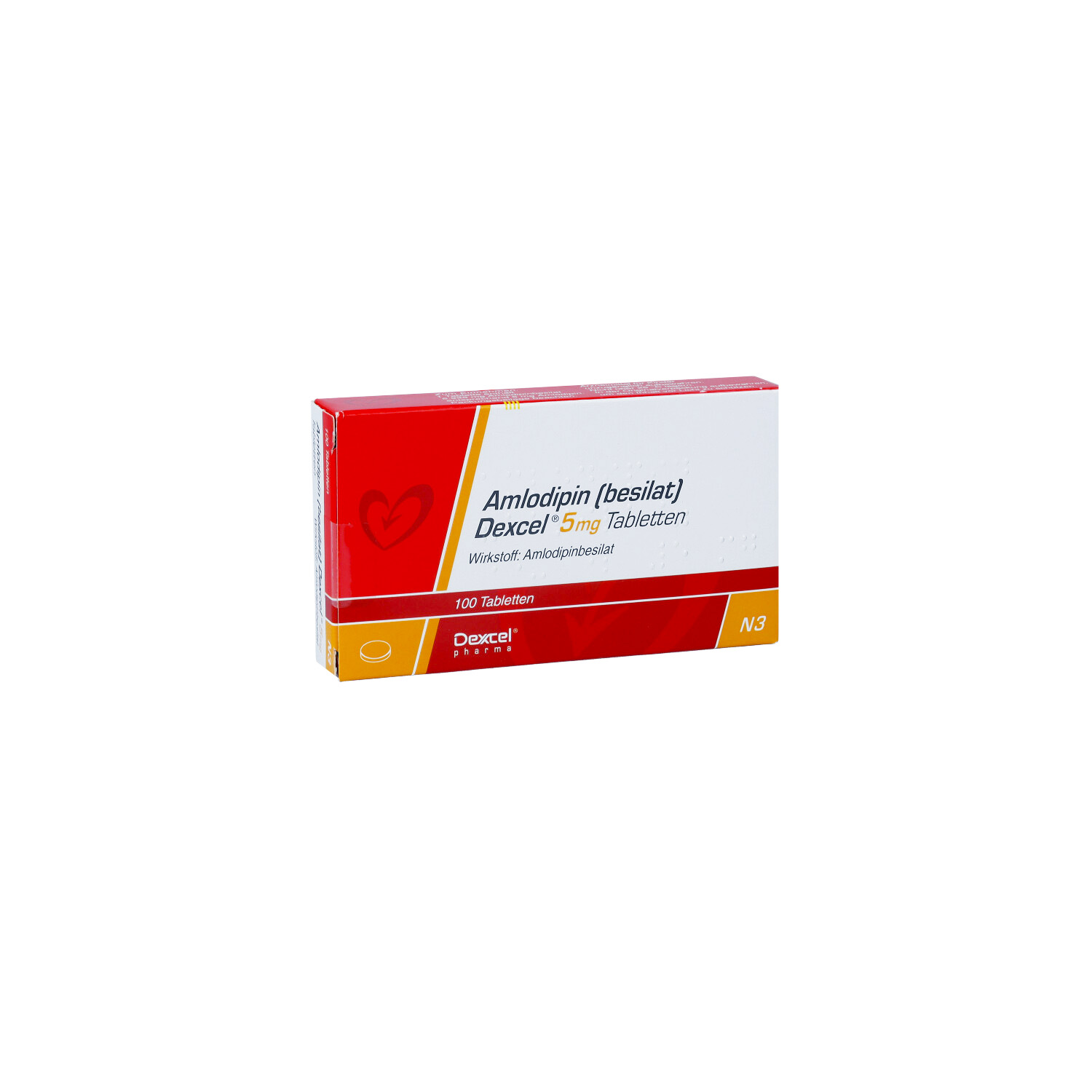AMLODIPIN besilat Dexcel 5 mg Tabletten