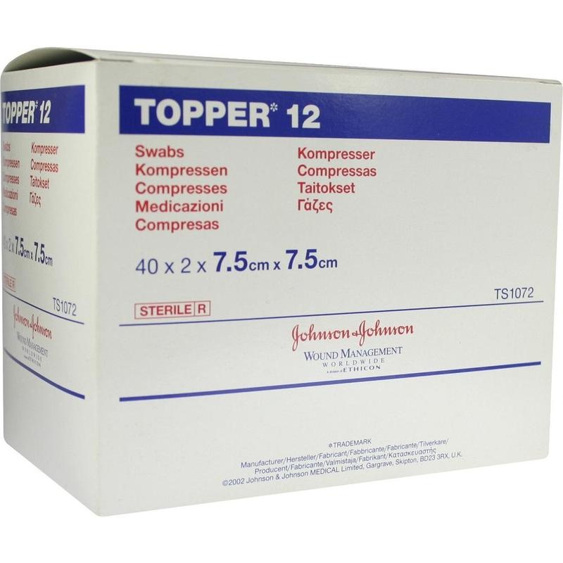 TOPPER 12 Kompr.7,5x7,5 cm steril