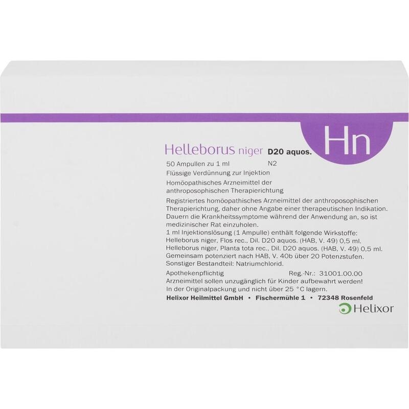 HELLEBORUS NIGER D 20 aquos.Ampullen