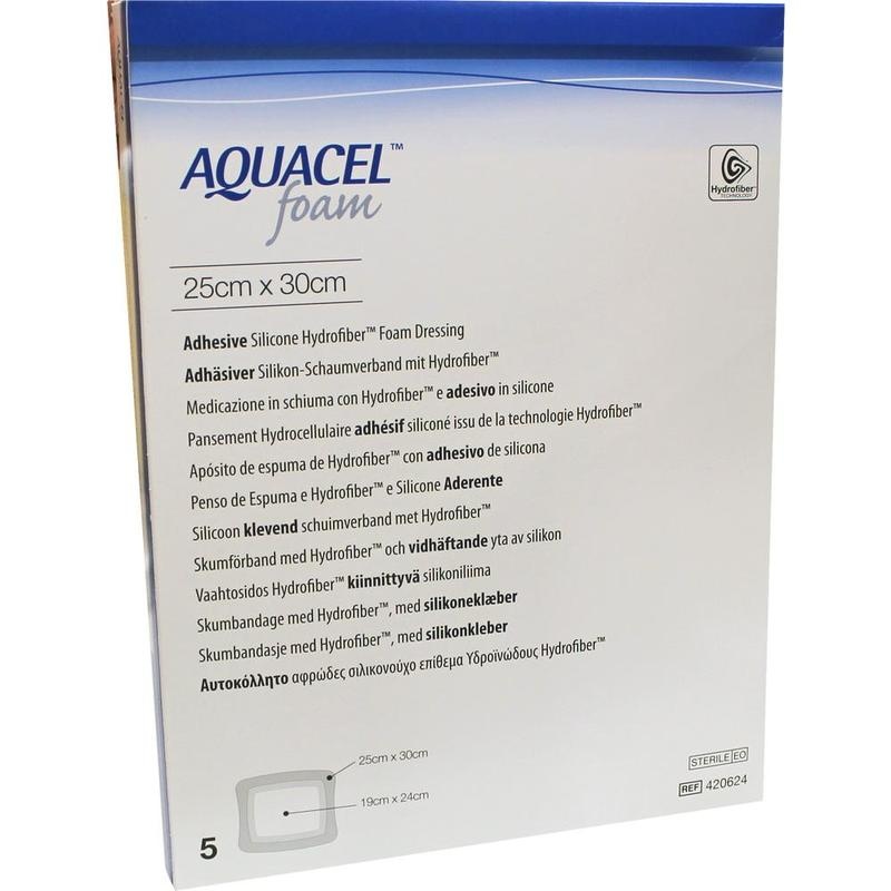 AQUACEL Foam adhäsiv 25x30 cm Verband