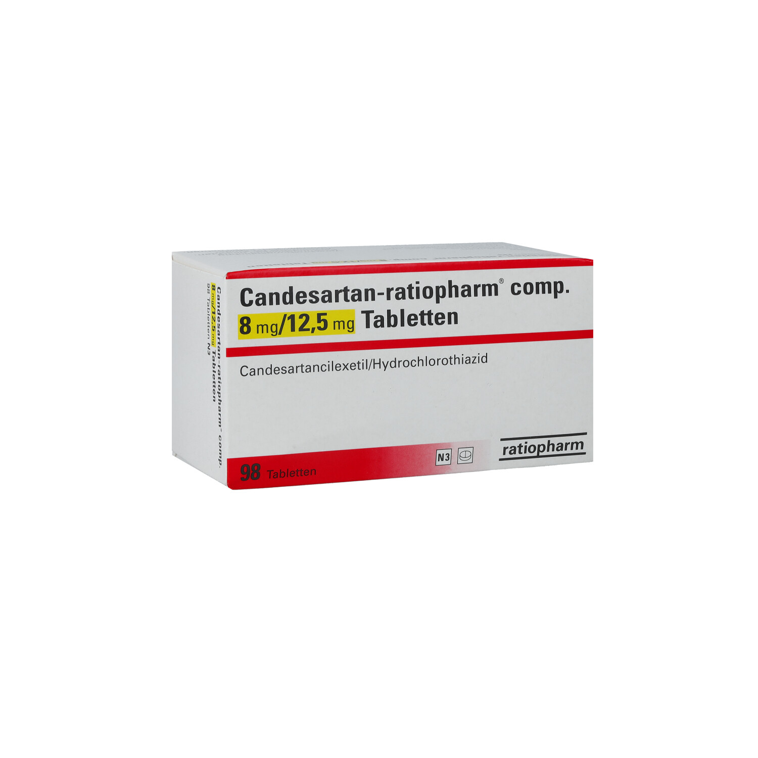 CANDESARTAN-ratiopharm comp. 8 mg/12,5 mg Tabl.
