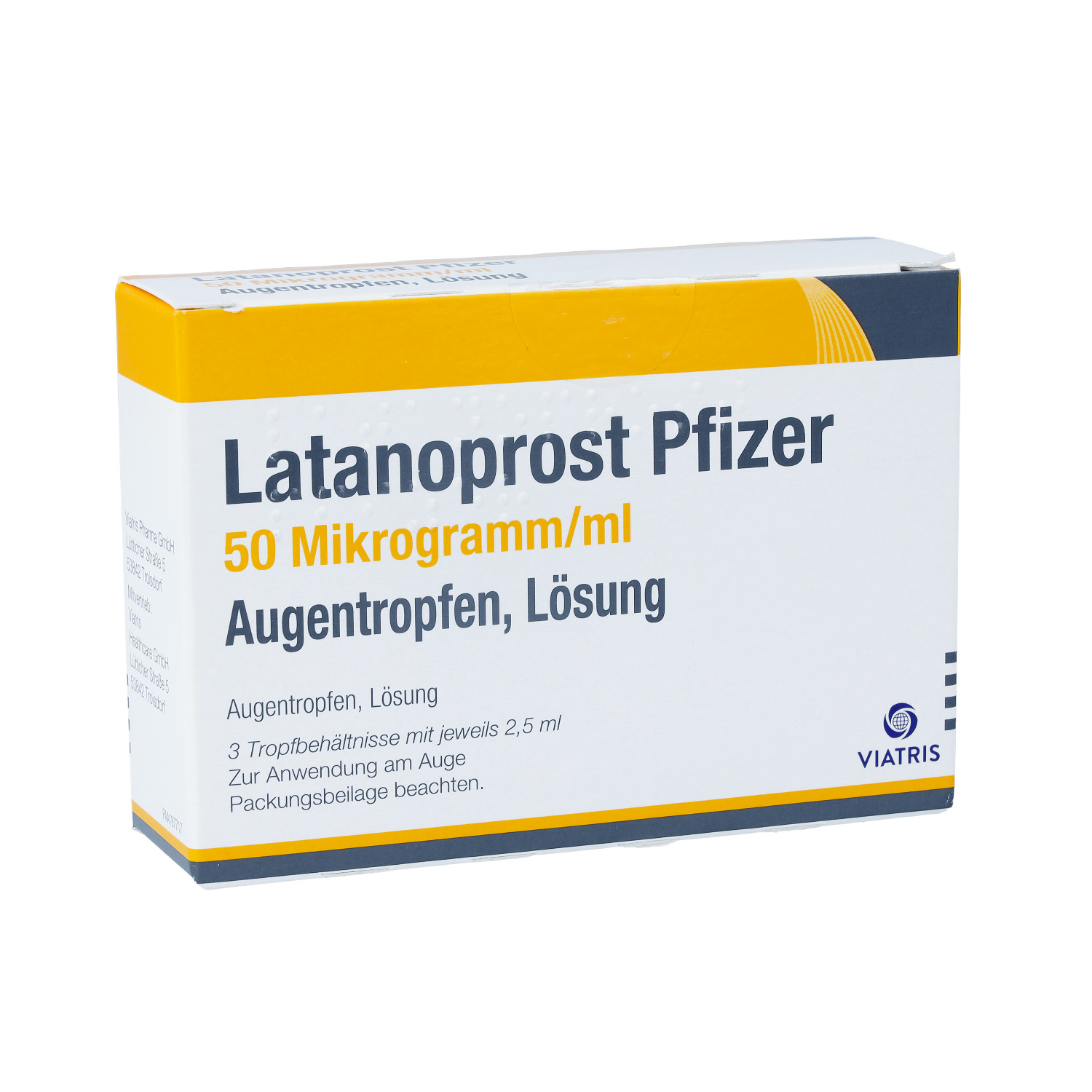 LATANOPROST Pfizer 50 Mikrogramm/ml Augentropfen