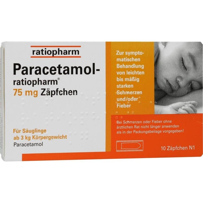PARACETAMOL-ratiopharm 75 mg Zäpfchen – Bei Fieber, Schmerzen, Zahnungsschmerzen & nach Impfungen für Säuglinge ab 3 kg