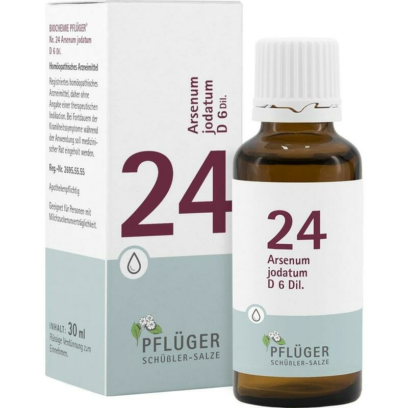BIOCHEMIE Pflüger 24 Arsenum jodatum D 6 Tropfen