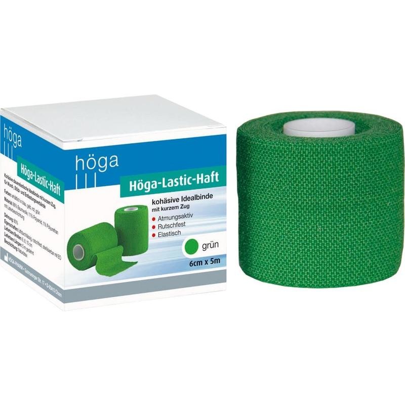 HÖGA-LASTIC-haft Binde 6 cmx5 m grün