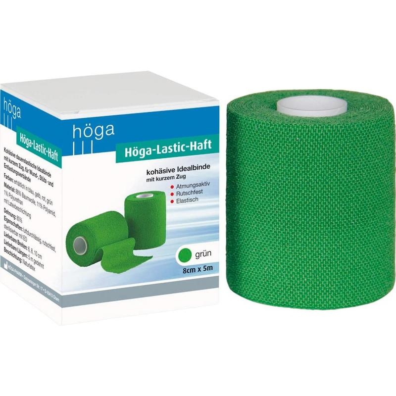 HÖGA-LASTIC-haft Binde 8 cmx5 m grün