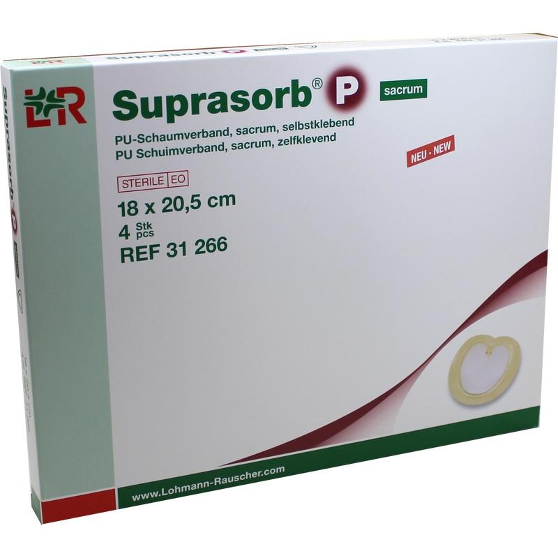 SUPRASORB P PU-Schaumv.selbstkl.sacrum 18x20,5 cm
