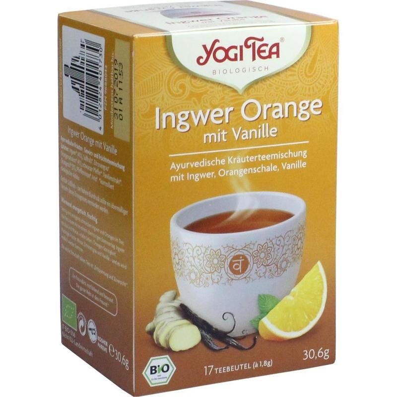 YOGI TEA Ingwer Orange mit Vanille Bio Filterbeut.