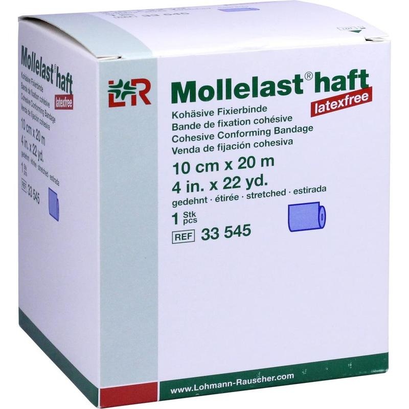 MOLLELAST haft Binden latexfrei 10 cmx20 m blau