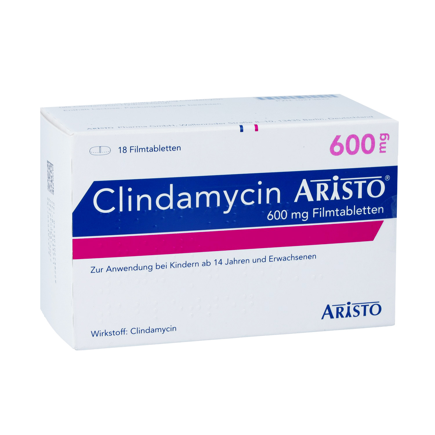 CLINDAMYCIN Aristo 600 mg Filmtabletten