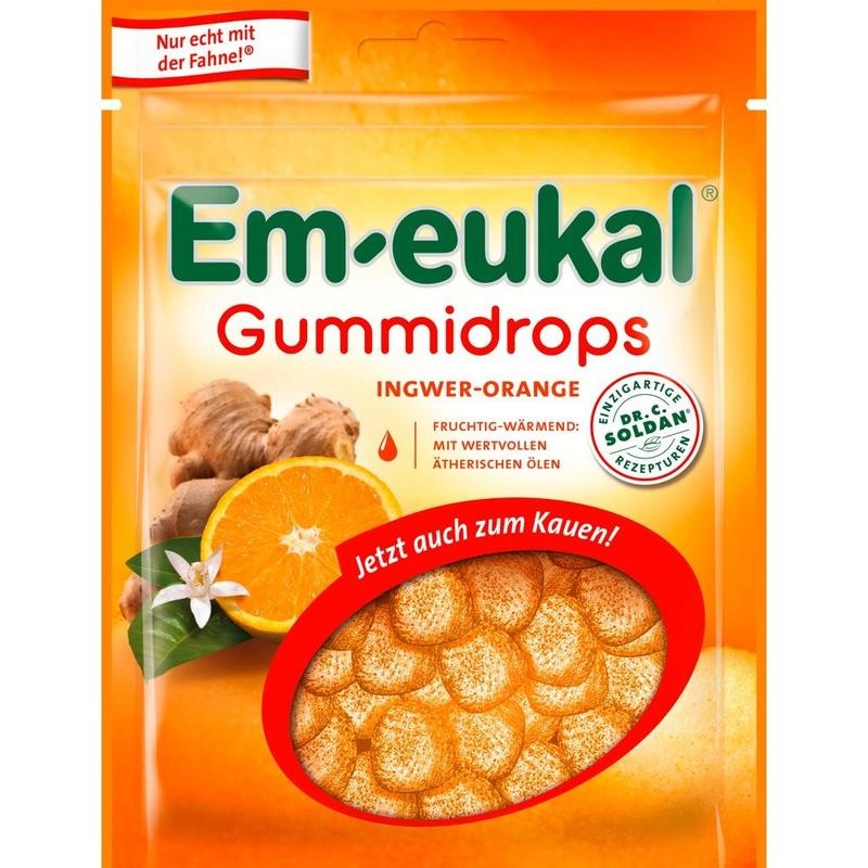 EM-EUKAL Gummidrops Ingwer-Orange zuckerhaltig