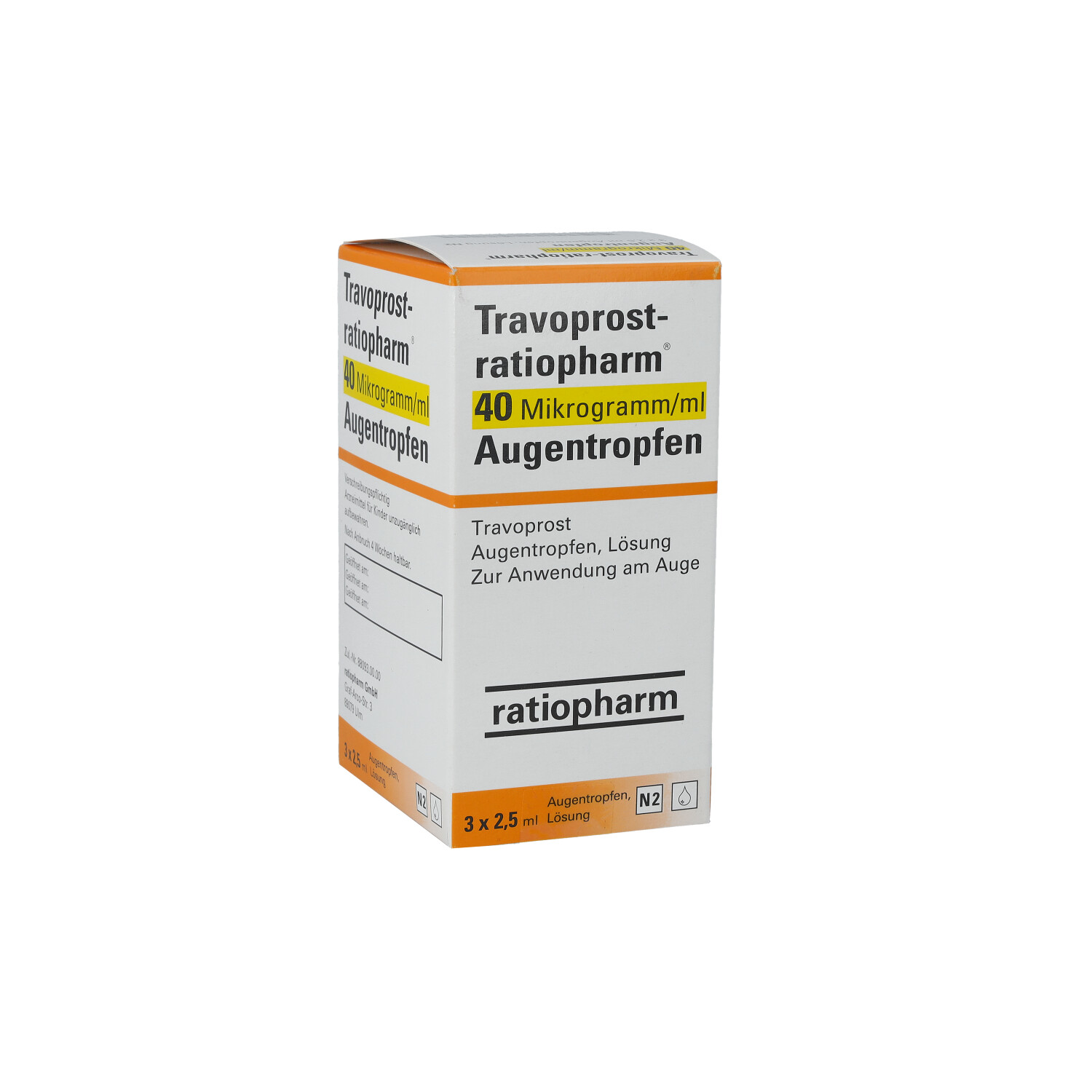 TRAVOPROST-ratiopharm 40 Mikrogramm/ml Augentr.