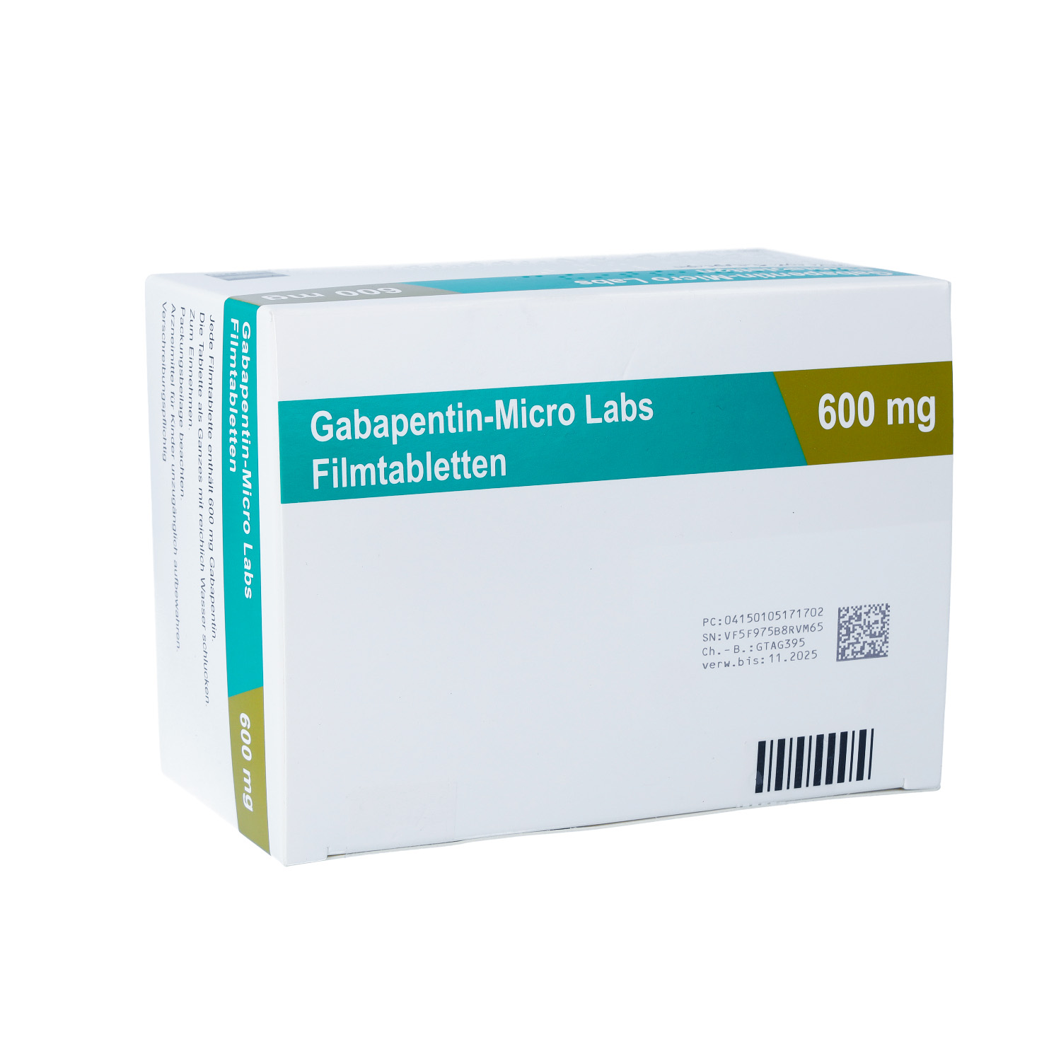 GABAPENTIN Micro Labs 600 mg Filmtabletten