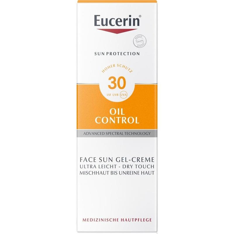 Eucerin Sun Oil Control Face Gel-Creme LSF 30 – 8 Std. Anti-Glanz, auch bei Akne