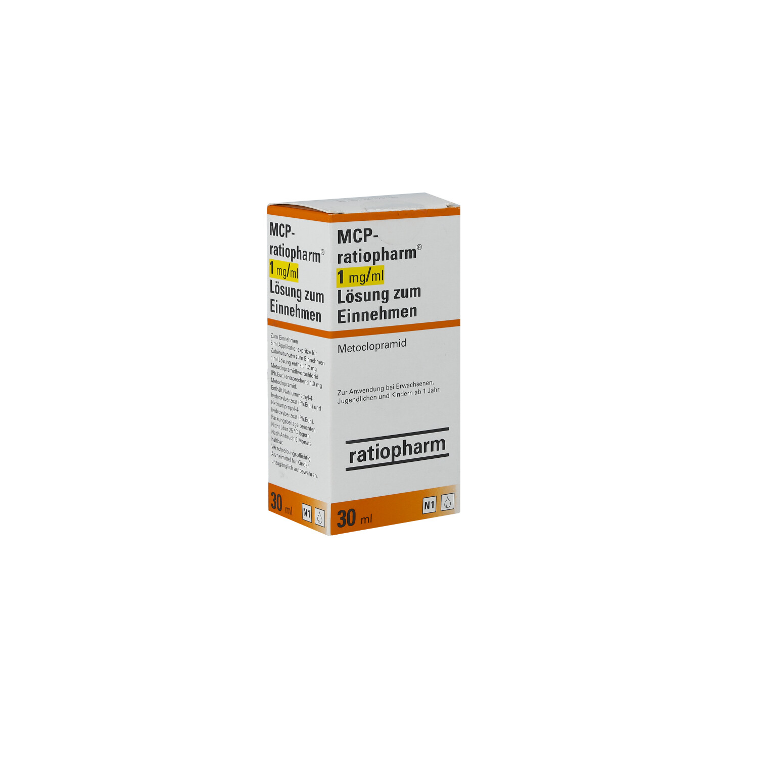 MCP-ratiopharm 1 mg/ml Lösung zum Einnehmen