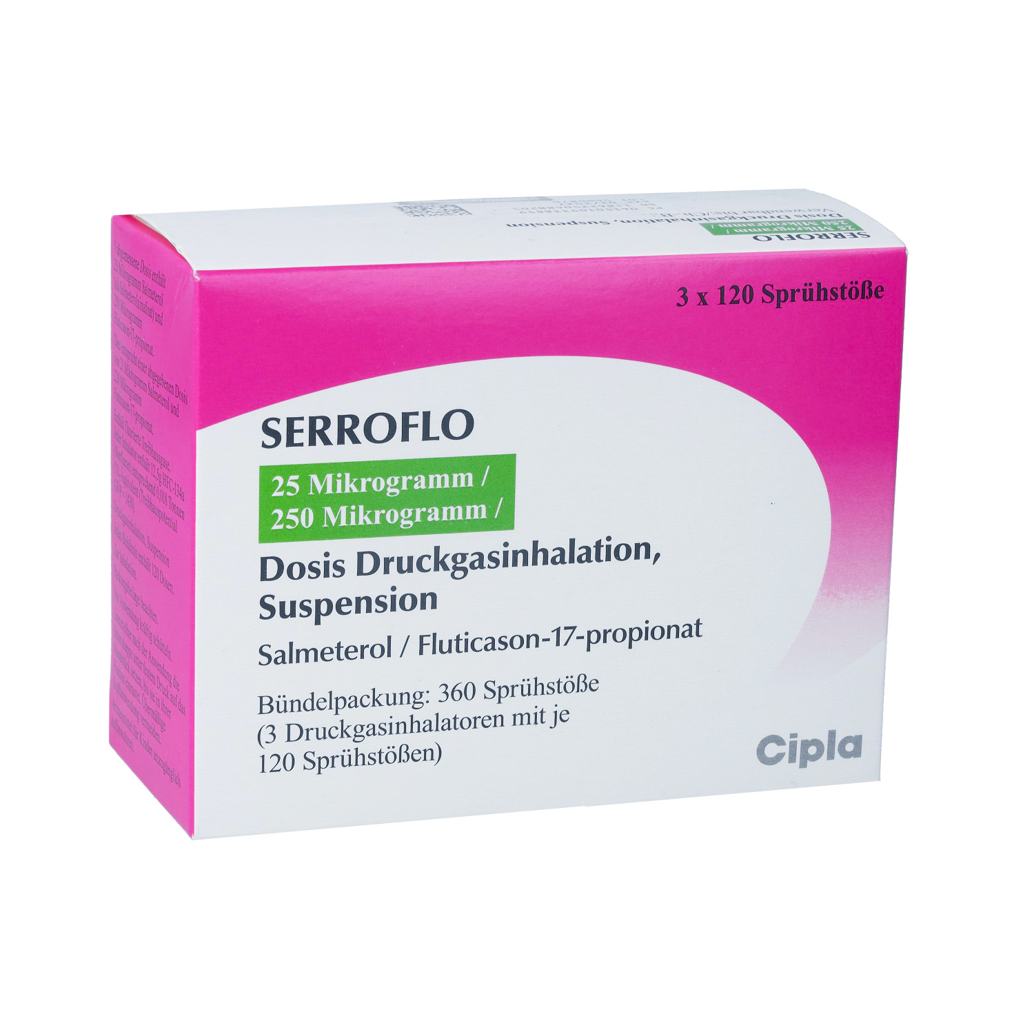 SERROFLO 25 μg/250 μg 3x120 Hub Dosieraerosol