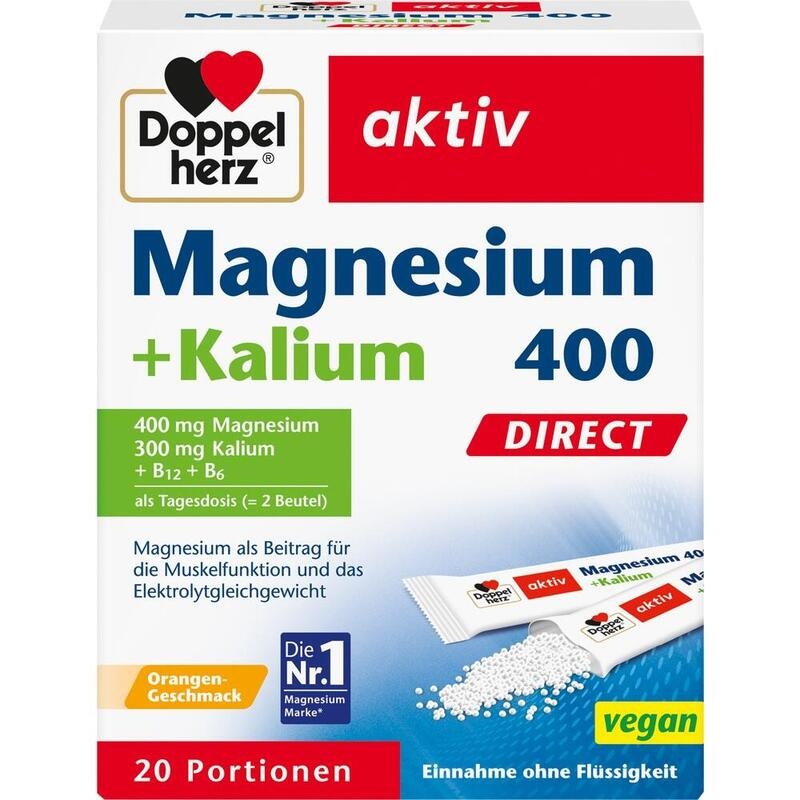 DOPPELHERZ Magnesium+Kalium DIRECT Portionsbeutel