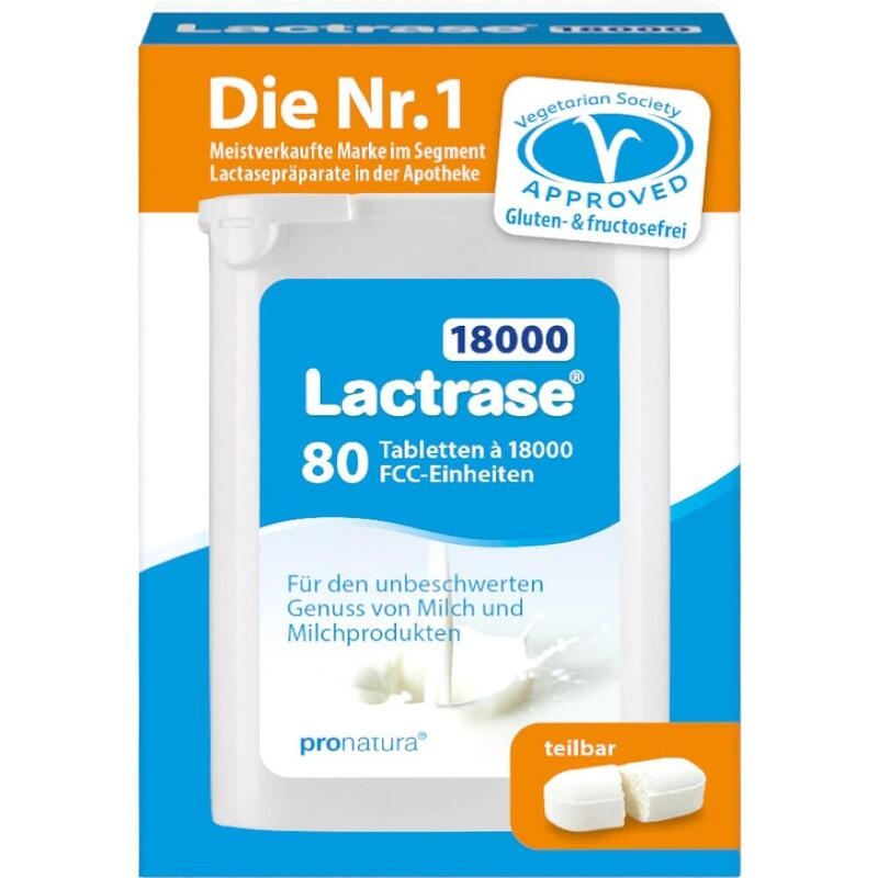 LACTRASE 18.000 FCC Tabletten teilbar im Spender